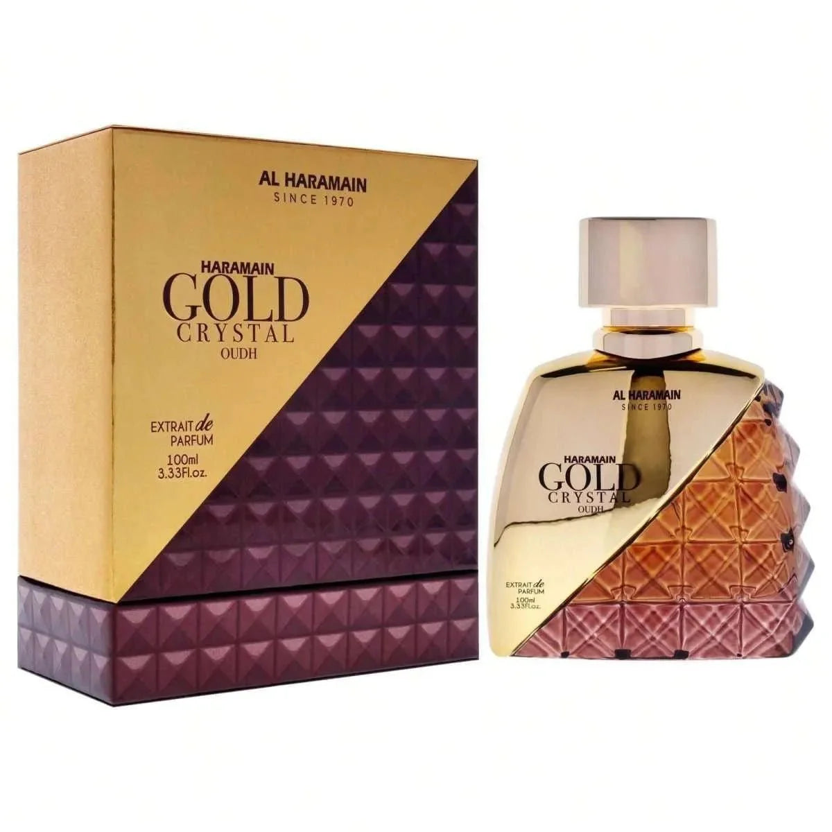 Al Haramain Gold Crystal Oud Fragrance 3.3 oz 6291106813524