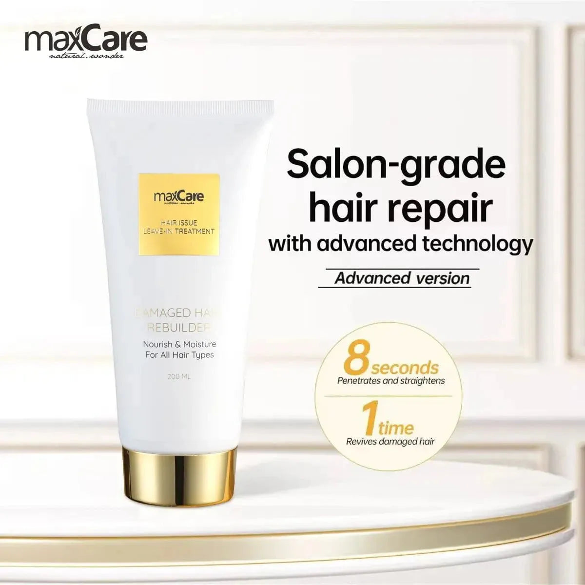 MaxCare MaxCare Damaged Hair Rebuilder Leave - In Treatment Hair Treatment 200ml 8051414580383