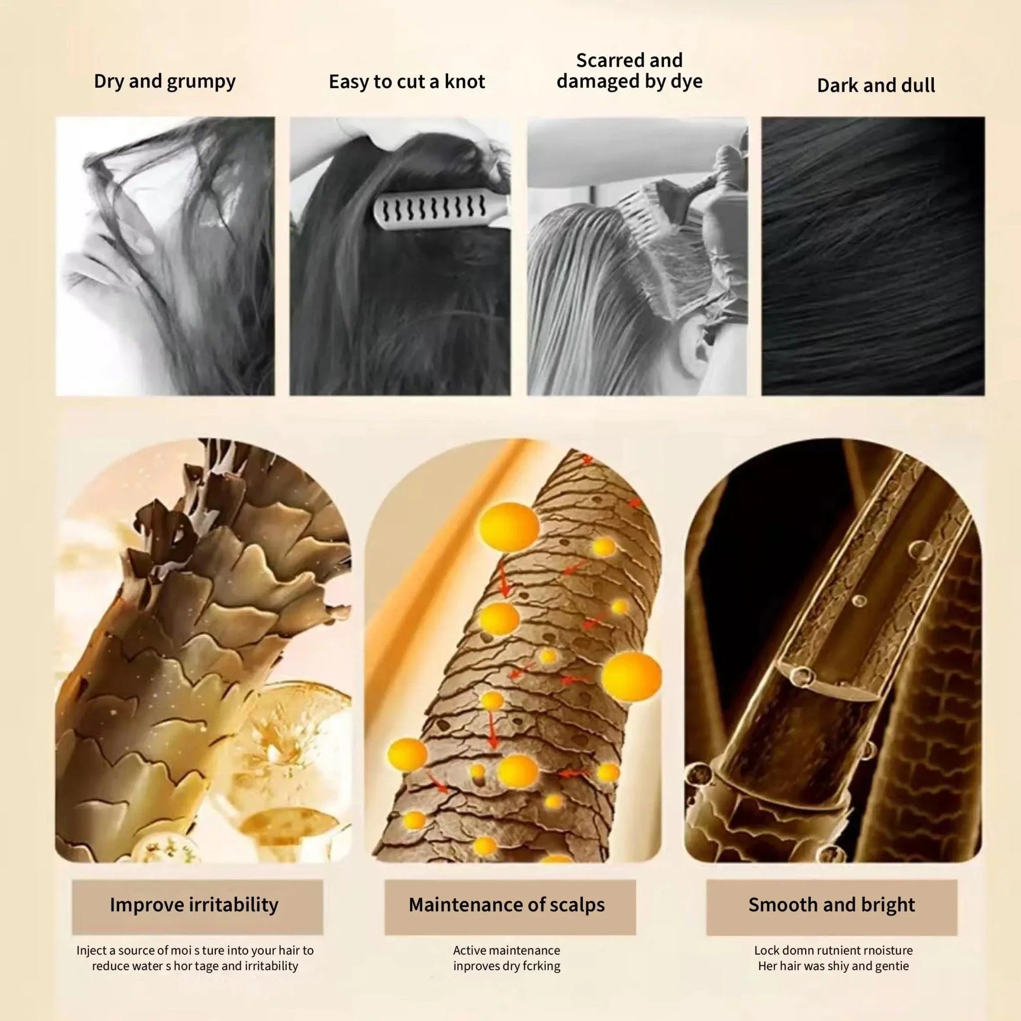 MaxCare Maxcare Golden Caviar Hair & Scalp Treatment Set Hair Care Set Set 8052626980254