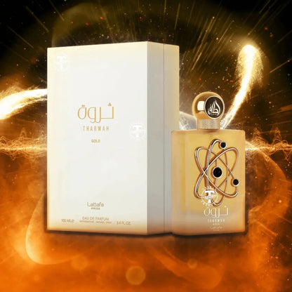 Lattafa Tharwah Gold Fragrance 3.4 oz 6291108738177