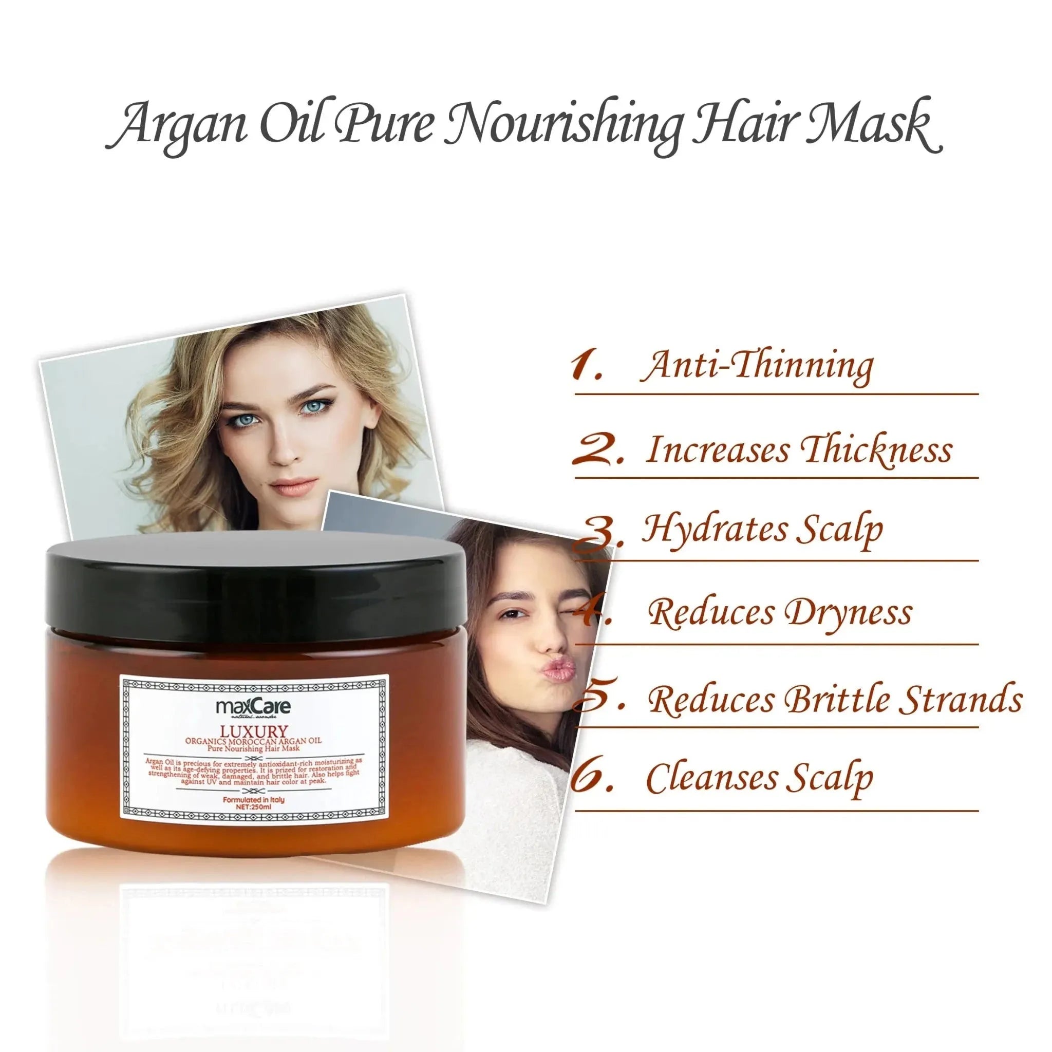 MaxCare Luxury Argan Oil Hair Mask Hair Mask 250ml 309272603545