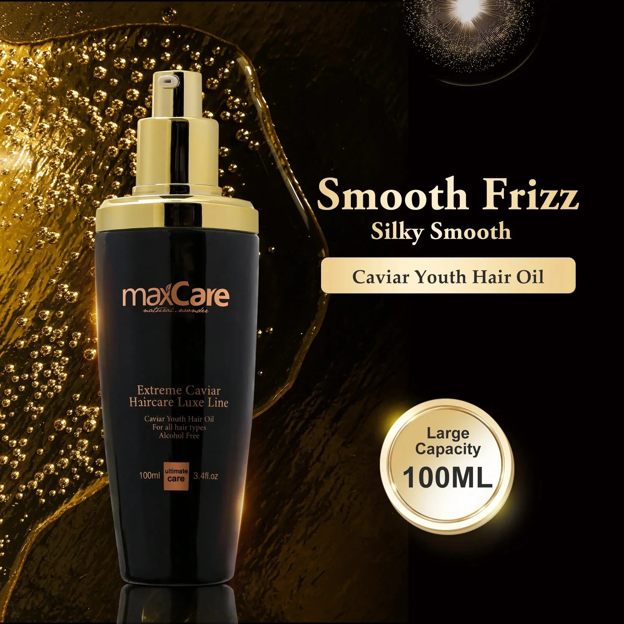 MaxCare MaxCare Caviar Youth Hair Oil Serum Hair Treatment 100ml 8054141860281